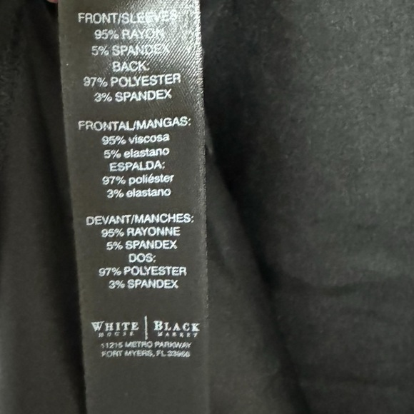 White House Black Market beautiful long sleeve jersey satin long sleeve … - Picture 3 of 5